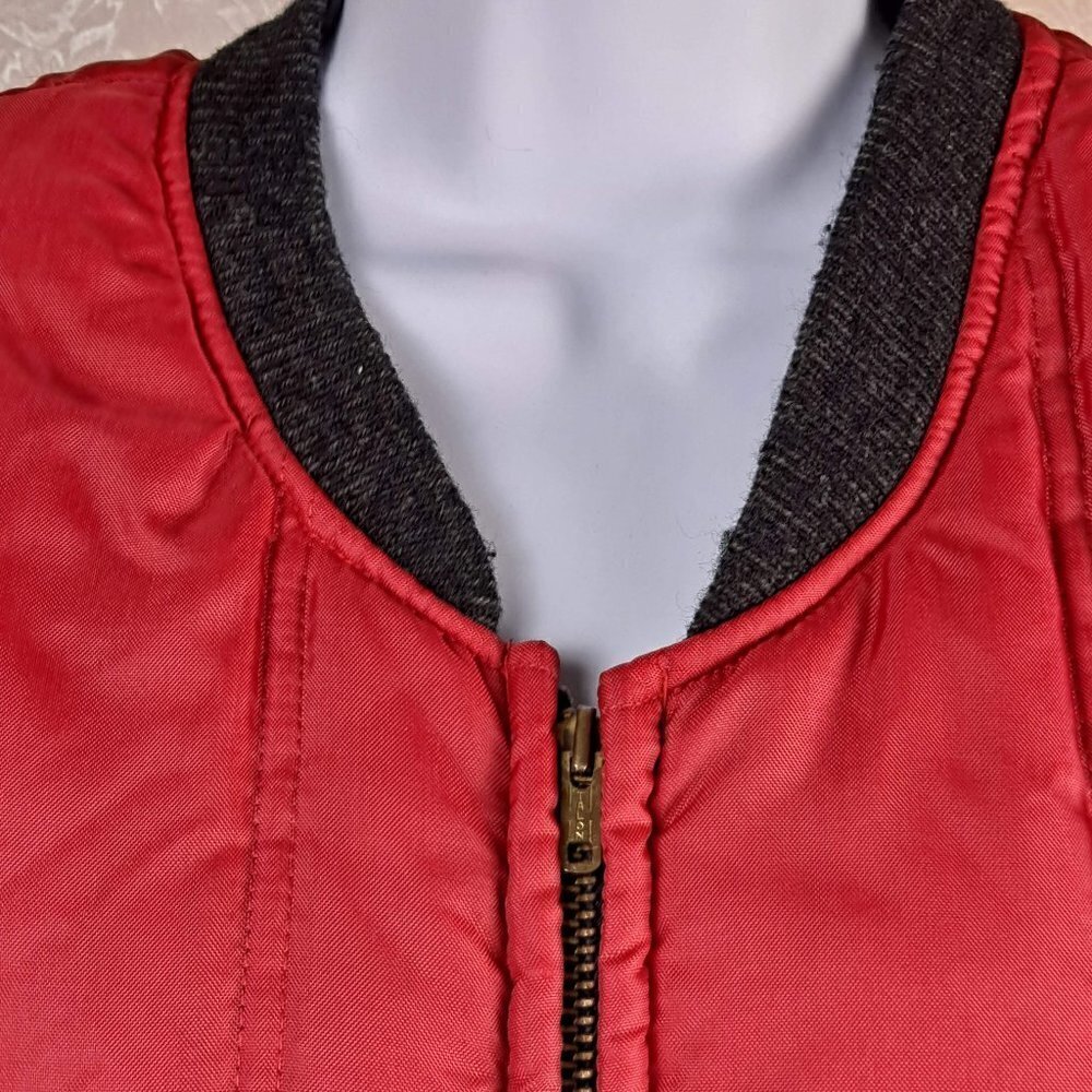 Walls' Blizzard-Pruf One Piece Suit Size Medium Red Vest Zip Front Pockets EUC - Picture 2 of 12